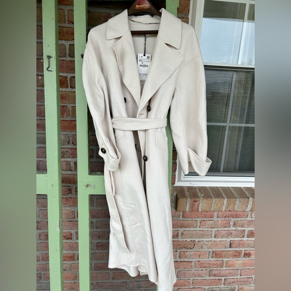 Zara Winter White Wool Coat - Picture 10 of 10